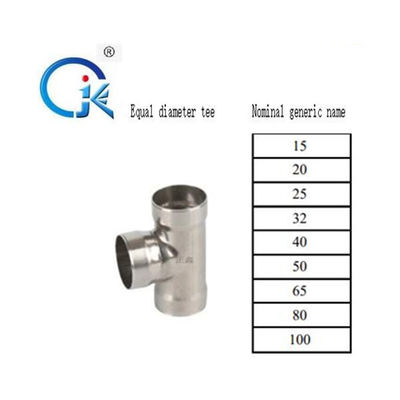 acier inoxydable 304L mettant d'aplomb des garnitures, montage de M Type Reducing T