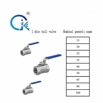 Valve interne 1000PSI de l'eau d'acier inoxydable de robinet à tournant sphérique de poignée de fil
