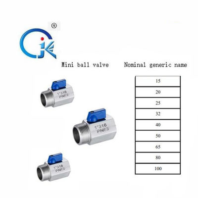 OEM Mini Male Female Ball Valve de valve d'angle de l'acier inoxydable 316